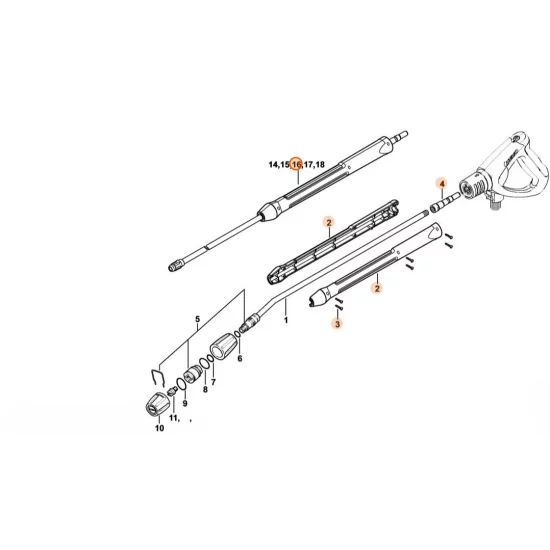 Stihl  Lanca natryskowa 1,07 m 4925 500 0962